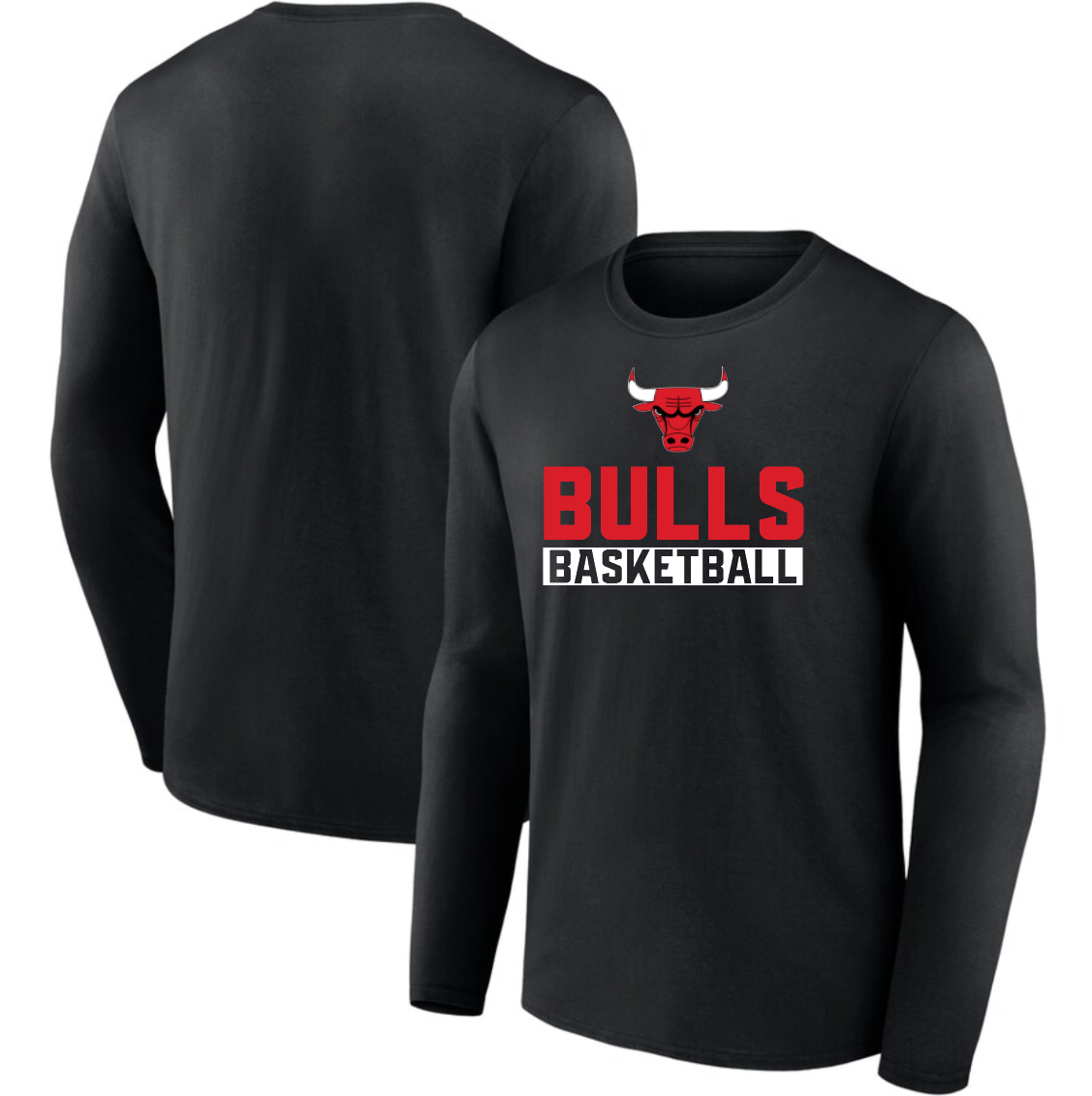 Men's Chicago Bulls Black Let's Go Long Sleeve T-Shirt Men's Chicago Bulls Black Let's Go Long Sleeve T-Shirt